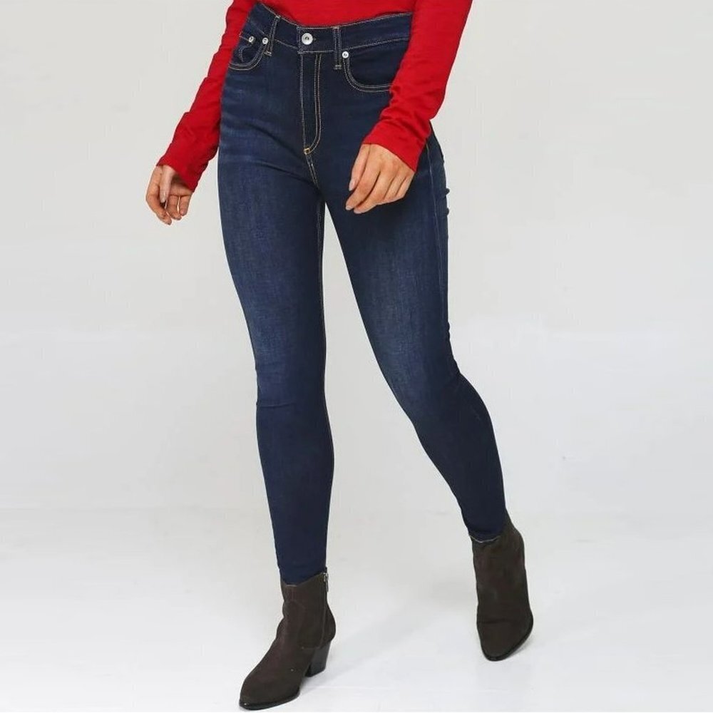 rag & bone High-Rise Ankle Skinny Jeans in Bedford Size 25